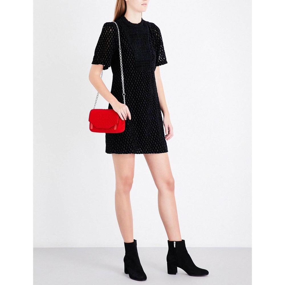Maje Rivina Tunic Dress Velvet Black Diamond